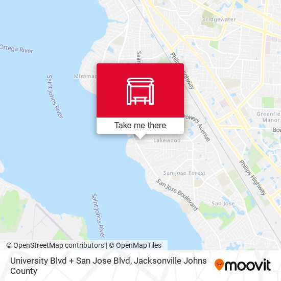 University Blvd + San Jose Blvd map