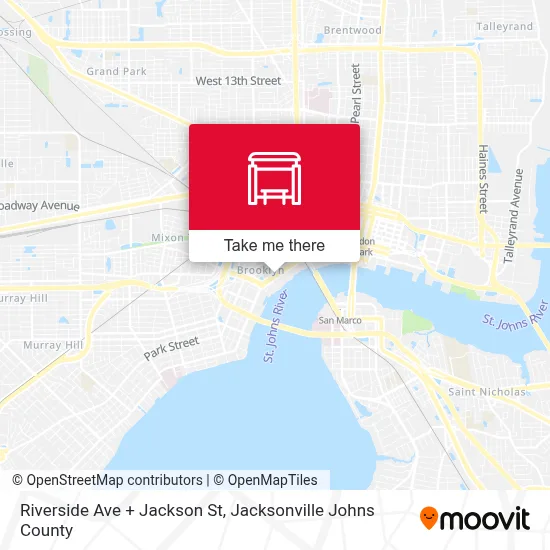 Riverside Ave + Jackson St map