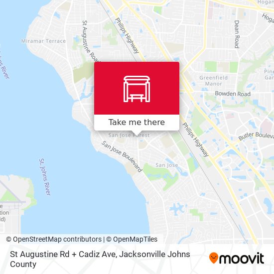St Augustine Rd + Cadiz Ave map