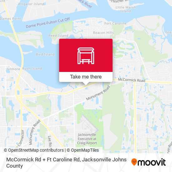 McCormick Rd + Ft Caroline Rd map