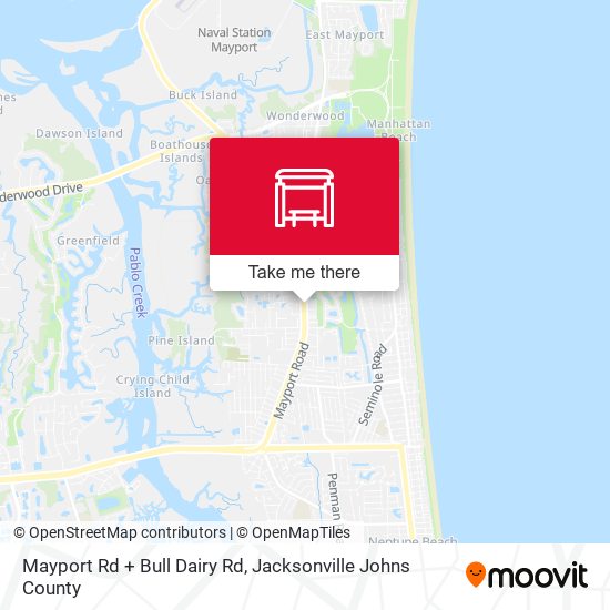 Mayport Rd + Bull Dairy Rd map