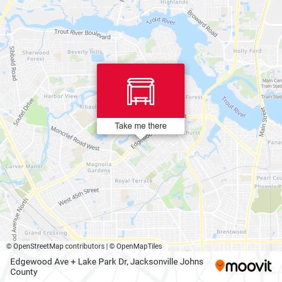 Edgewood Ave + Lake Park Dr map