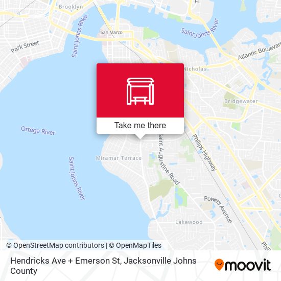 Mapa de Hendricks Ave + Emerson St