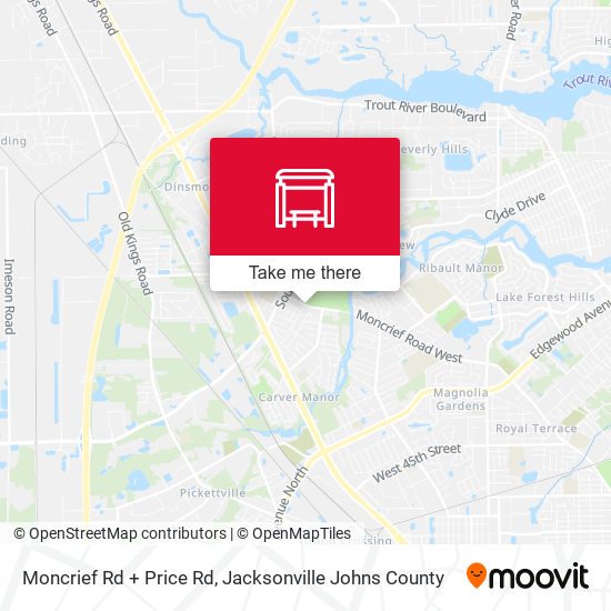 Mapa de Moncrief Rd + Price Rd