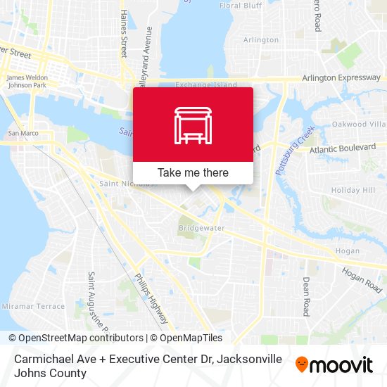 Carmichael Ave + Executive Center Dr map