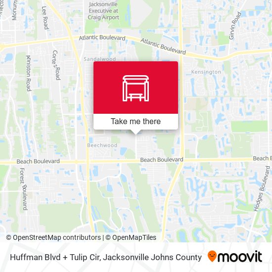 Mapa de Huffman Blvd + Tulip Cir