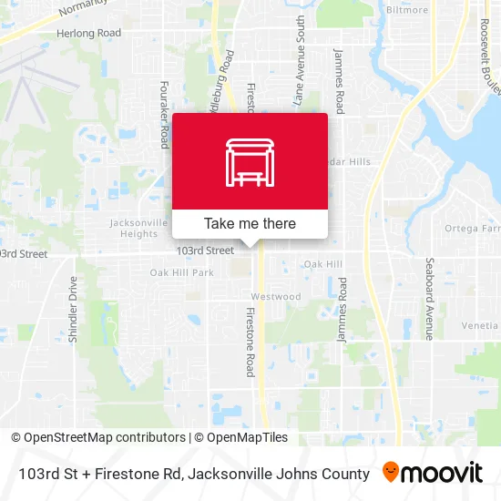 103rd St + Firestone Rd map
