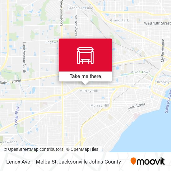 Lenox Ave + Melba St map