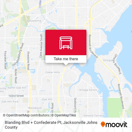 Blanding Blvd + Confederate Pt map