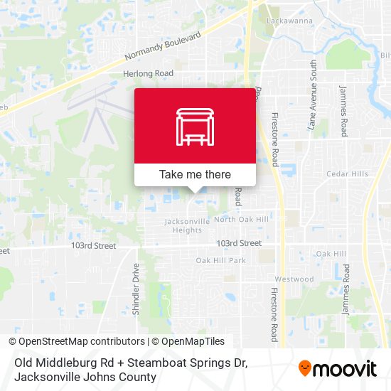 Old Middleburg Rd + Steamboat Springs Dr map