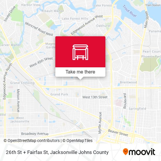 26th St + Fairfax St map