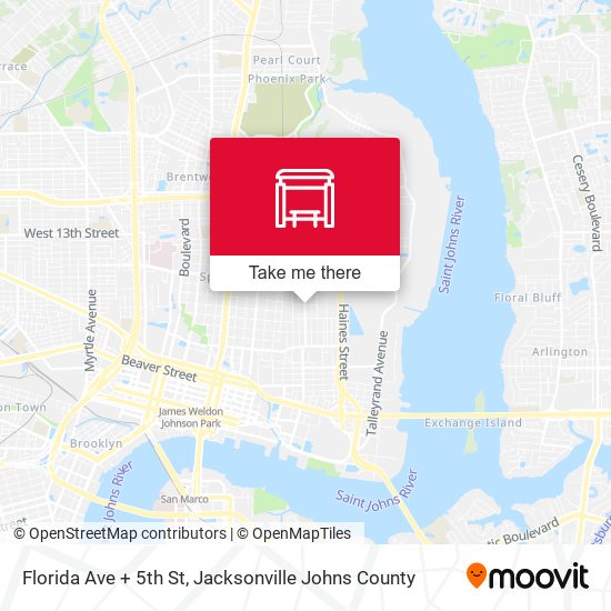 Florida Ave + 5th St map