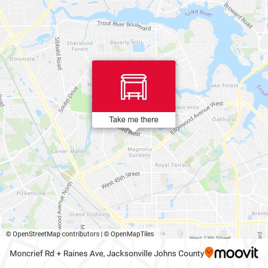 Moncrief Rd + Raines Ave map