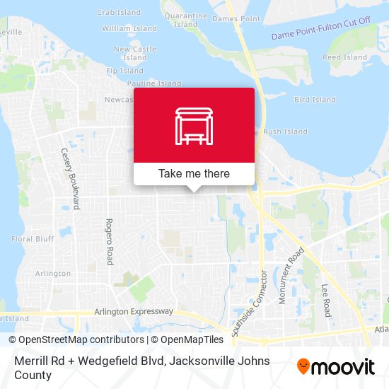 Merrill Rd + Wedgefield Blvd map