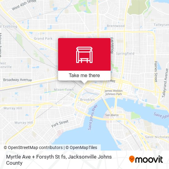 Mapa de Myrtle Ave + Forsyth St  fs