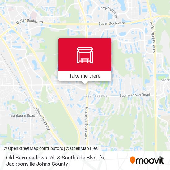 Old Baymeadows Rd. & Southside Blvd. fs map