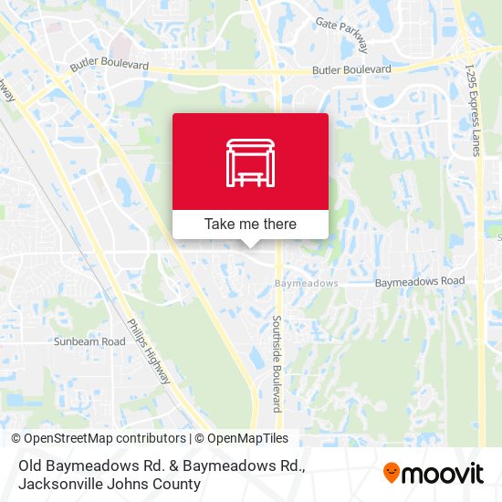 Old Baymeadows Rd. & Baymeadows Rd. map