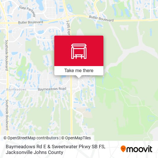 Baymeadows Rd E & Sweetwater Pkwy SB FS map