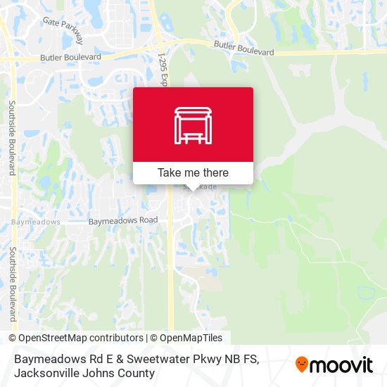 Baymeadows Rd E & Sweetwater Pkwy NB FS map