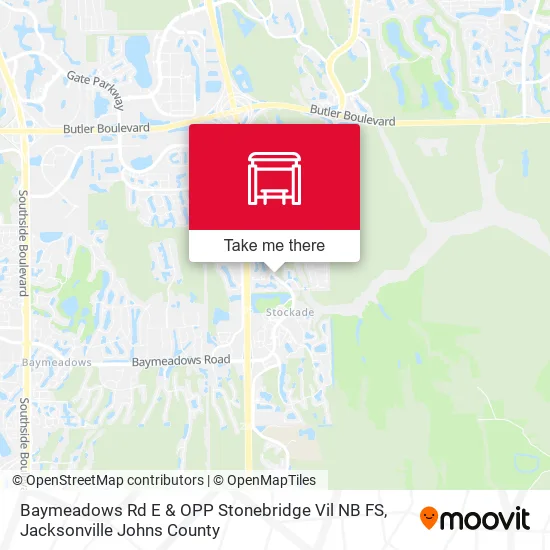 Baymeadows Rd E & OPP Stonebridge Vil NB FS map