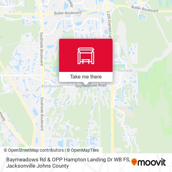 Baymeadows Rd & OPP Hampton Landing Dr WB FS map