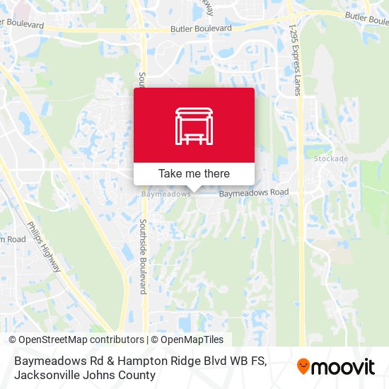 Baymeadows Rd & Hampton Ridge Blvd WB FS map