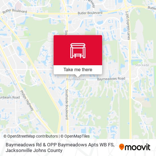 Baymeadows Rd & OPP Baymeadows Apts WB FS map
