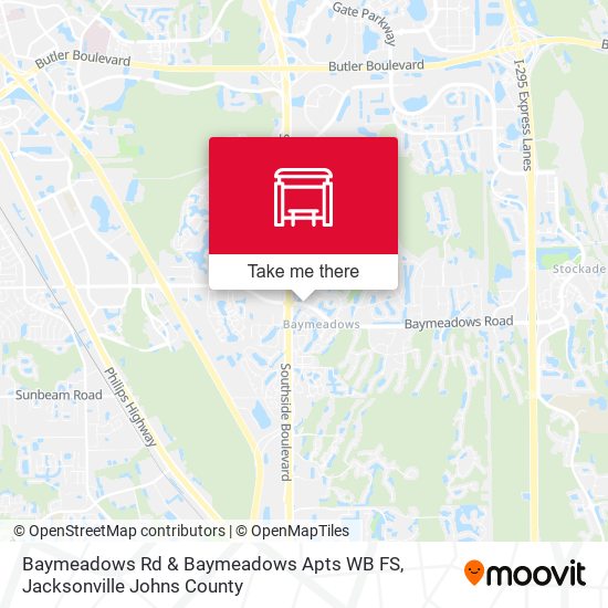 Baymeadows Rd & Baymeadows Apts WB FS map
