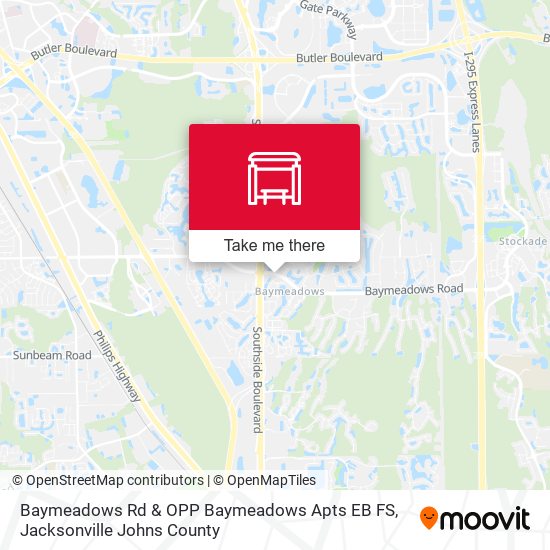 Baymeadows Rd & OPP Baymeadows Apts EB FS map