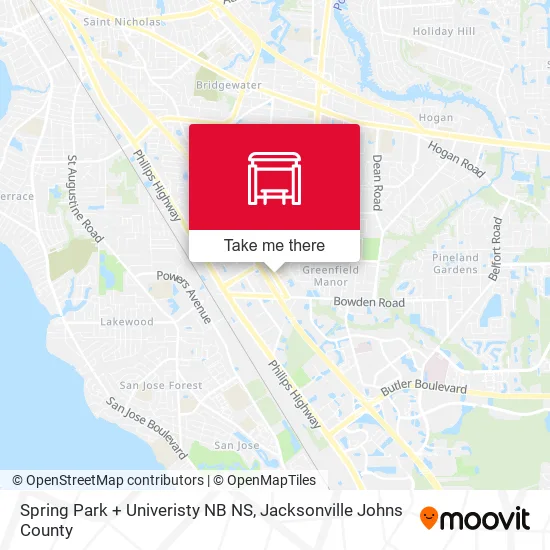 Spring Park + Univeristy NB NS map
