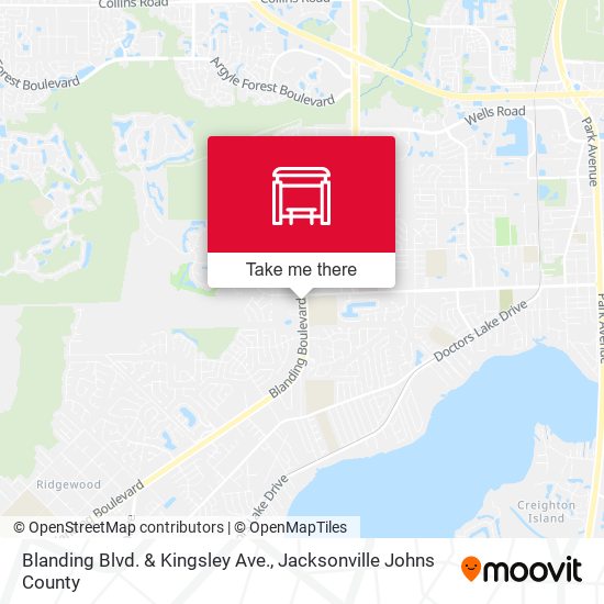 Blanding Blvd. & Kingsley Ave. map