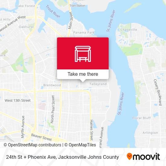 24th St + Phoenix Ave map