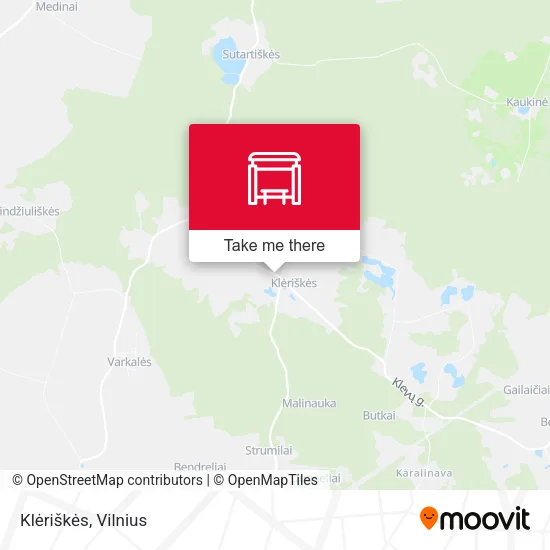 Карта Klėriškės