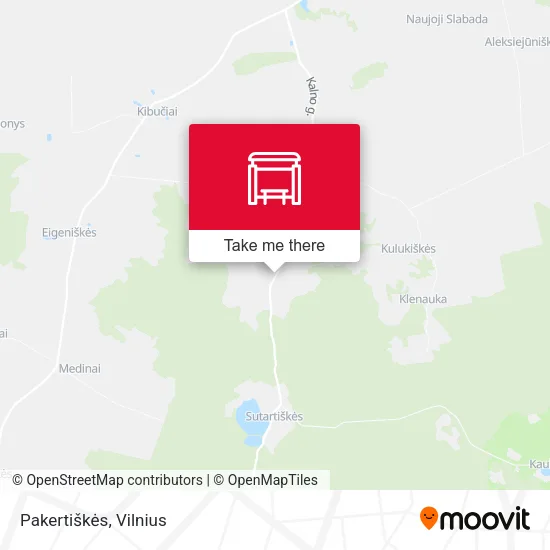 Карта Pakertiškės