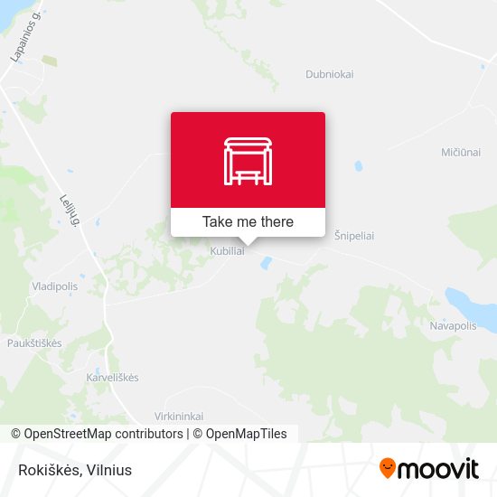 Карта Rokiškės
