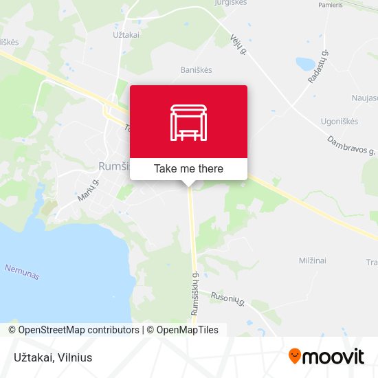Карта Užtakai