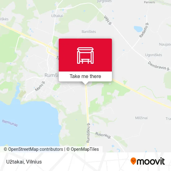 Карта Užtakai