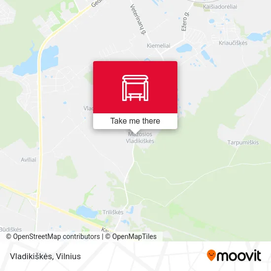 Карта Vladikiškės
