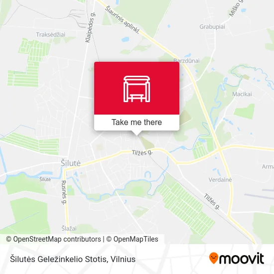 Карта Šilutės Geležinkelio Stotis