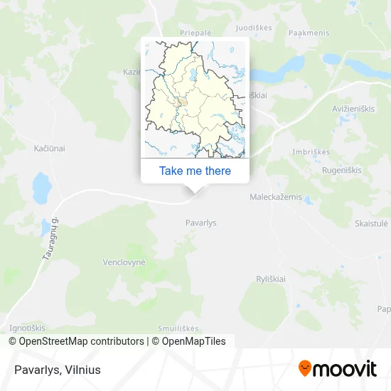 Pavarlys map