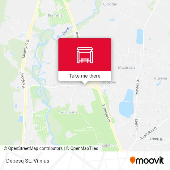 Debesų St. map