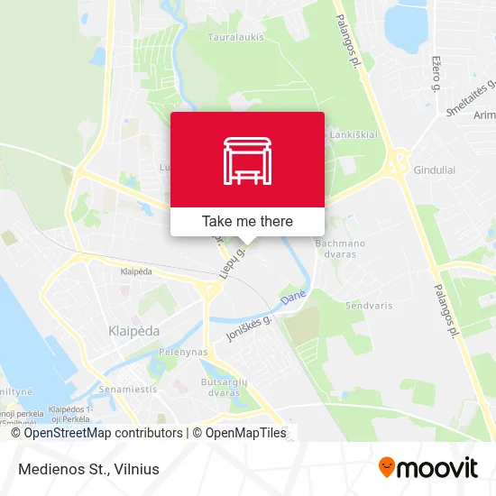 Medienos St. map