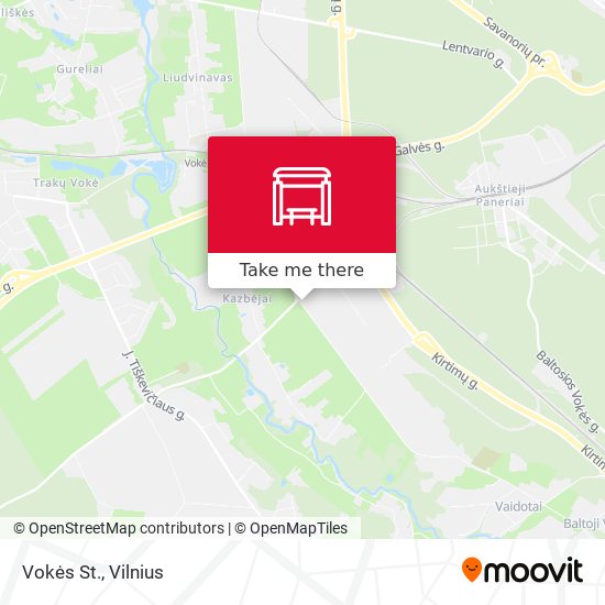 Vokės St. map