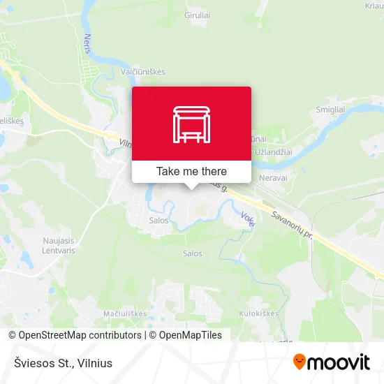 Карта Šviesos St.