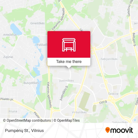 Pumpėnų St. map