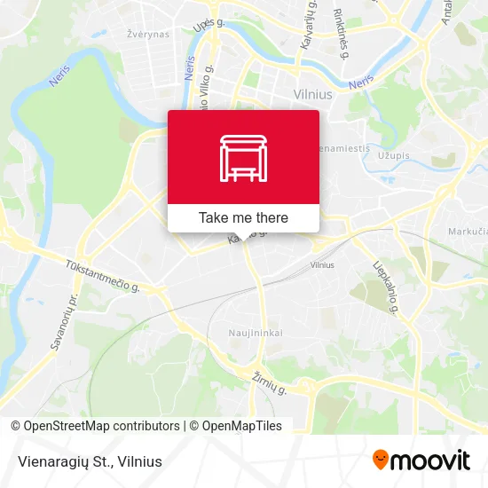 Карта Vienaragių St.