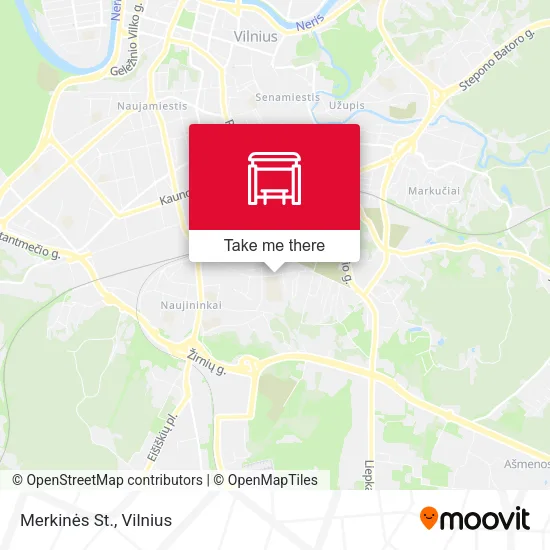 Карта Merkinės St.