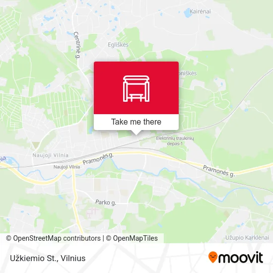 Карта Užkiemio St.
