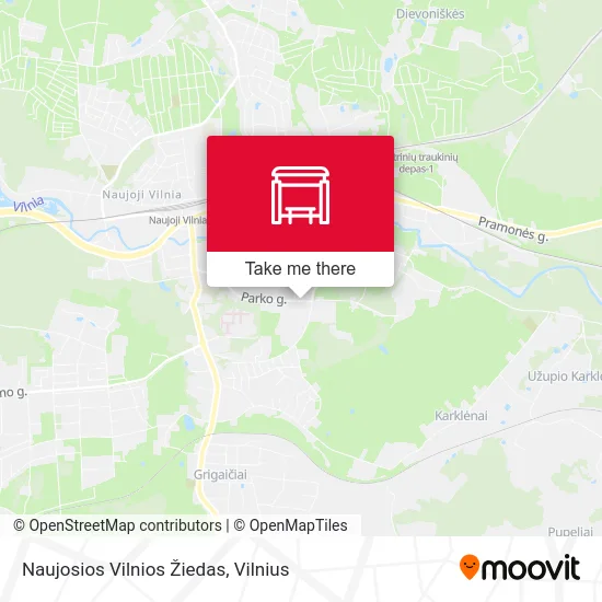 Naujosios Vilnios Žiedas map