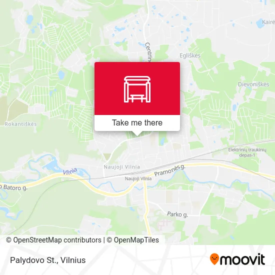 Palydovo St. map
